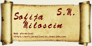 Sofija Miloščin vizit kartica